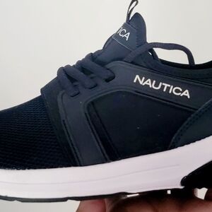 Nautica Blue and White Sneakers with Mesh and Synthetic Overlays